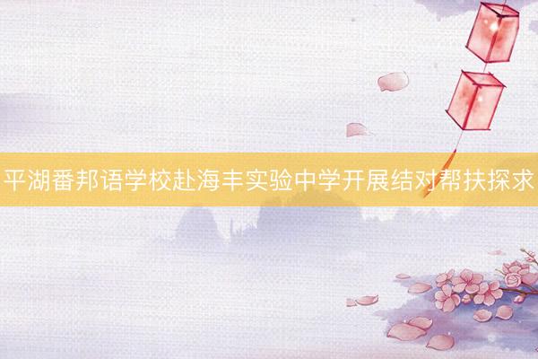 平湖番邦语学校赴海丰实验中学开展结对帮扶探求