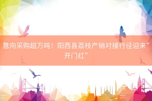 意向采购超万吨！阳西县荔枝产销对接行径迎来“开门红”