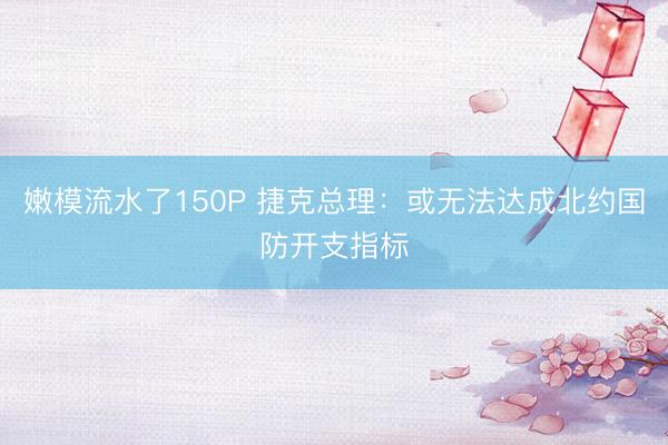 嫩模流水了150P 捷克总理：或无法达成北约国防开支指标