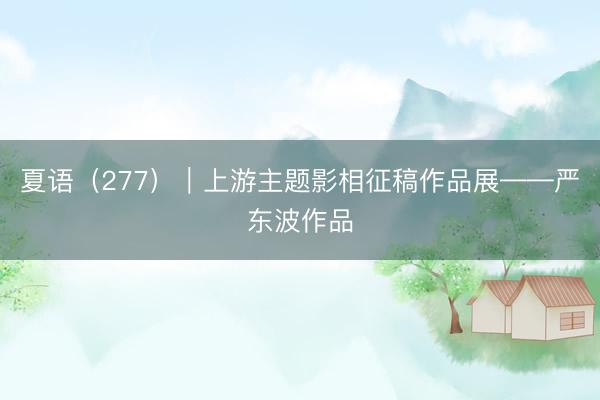 夏语（277）｜上游主题影相征稿作品展——严东波作品